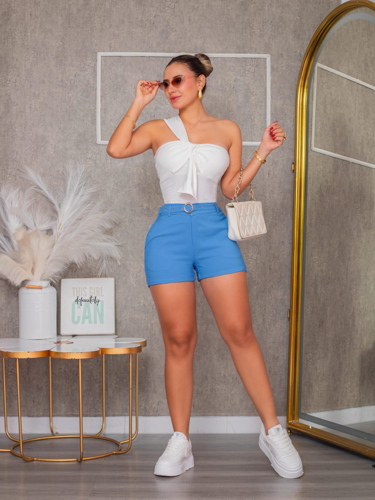 Short Ariel Azul Rey