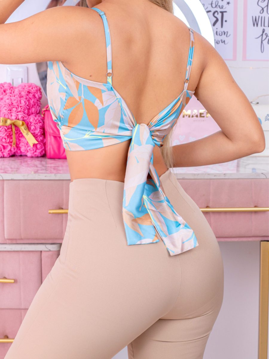 Blusa Anai Celeste Hojas - Imagen 2