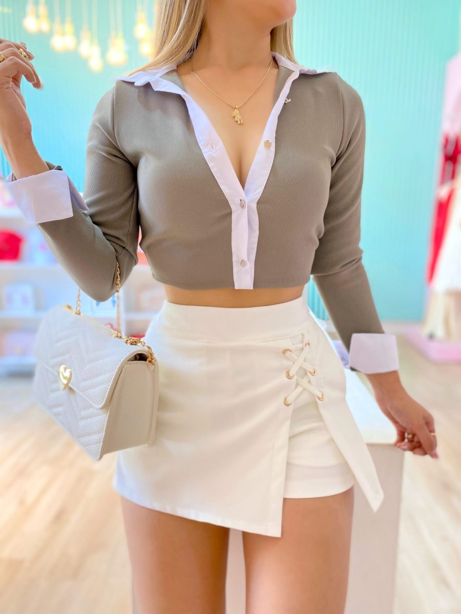 Blusa Noemi Verde-Blanco