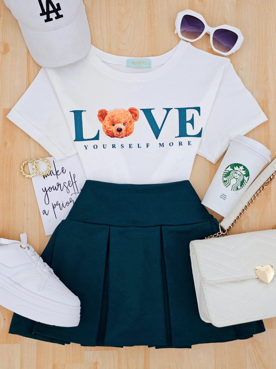 Camiseta Milia Beige-Verde