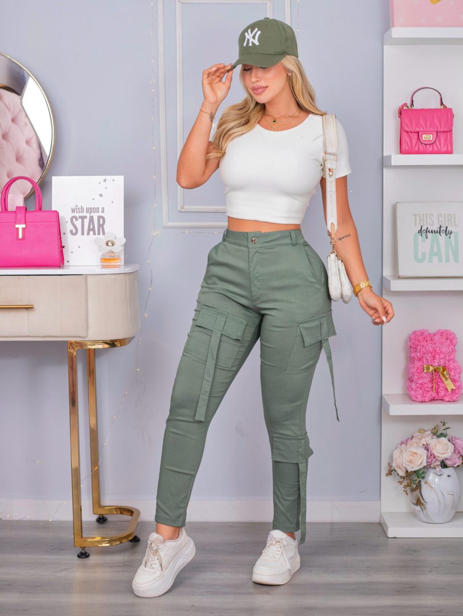 Pantalón Pandora verde Militar - Imagen 3
