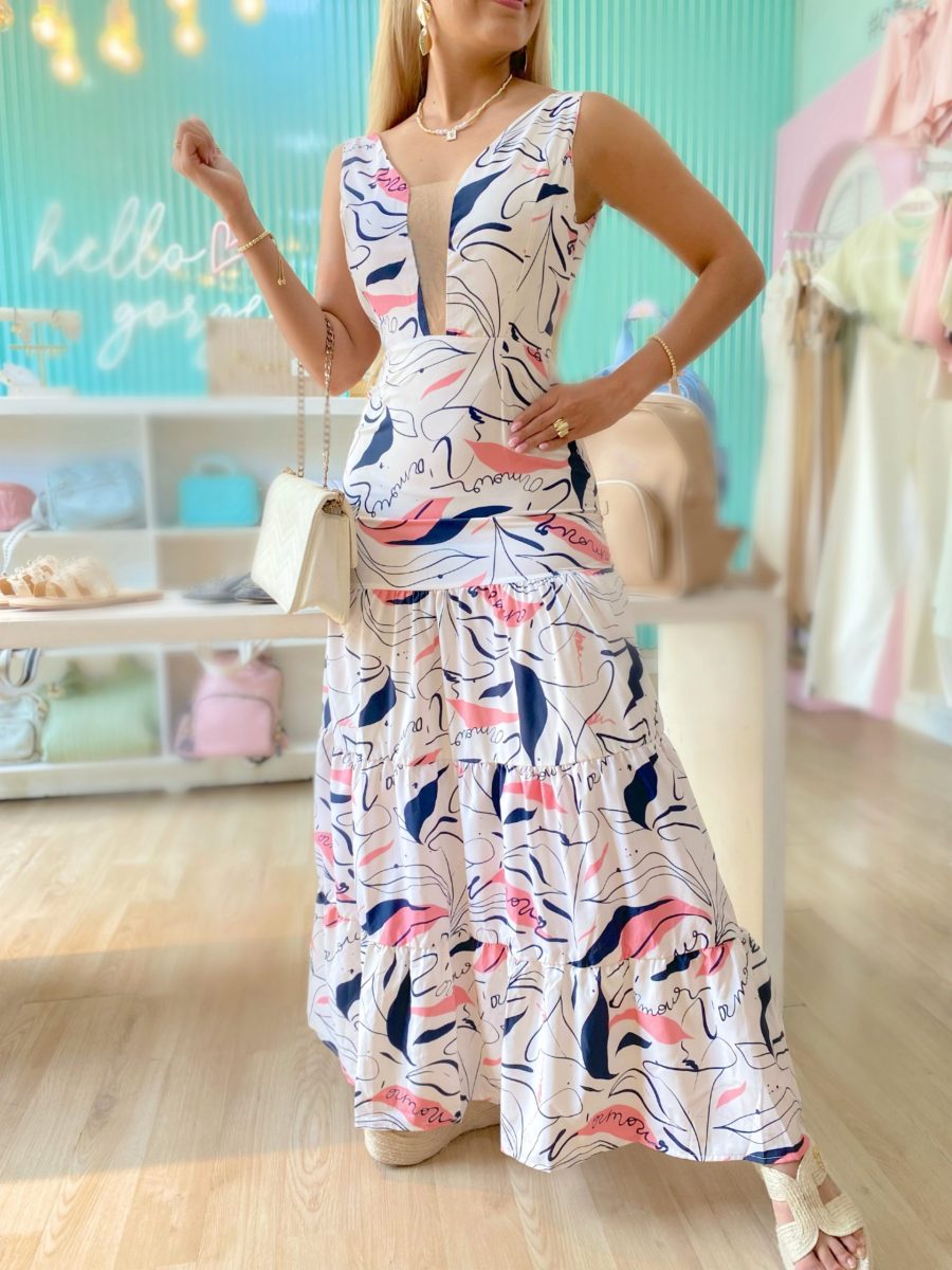 Vestido Avni Est Blanco-Negro
