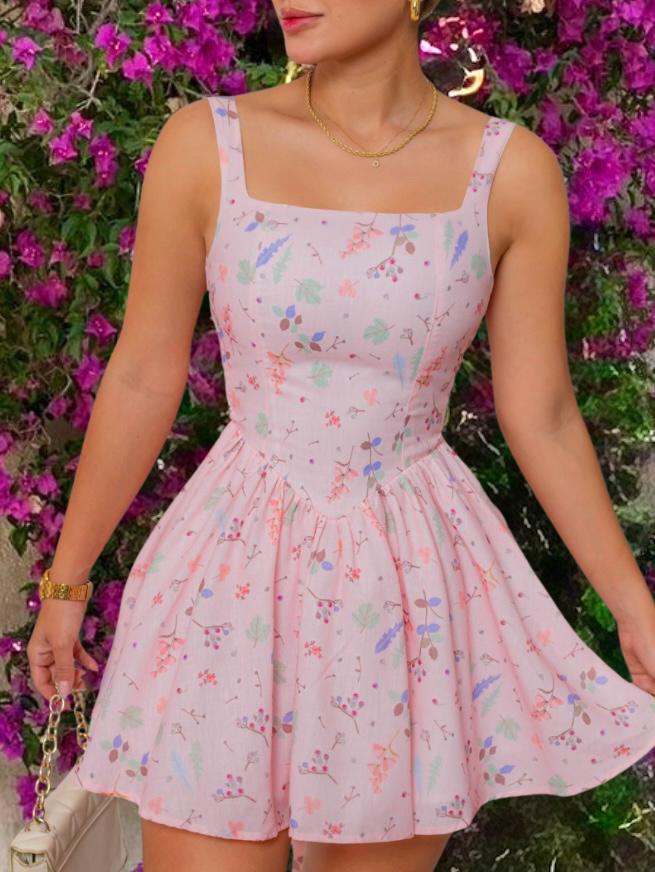 Vestido Corto Samara Est Florecitas