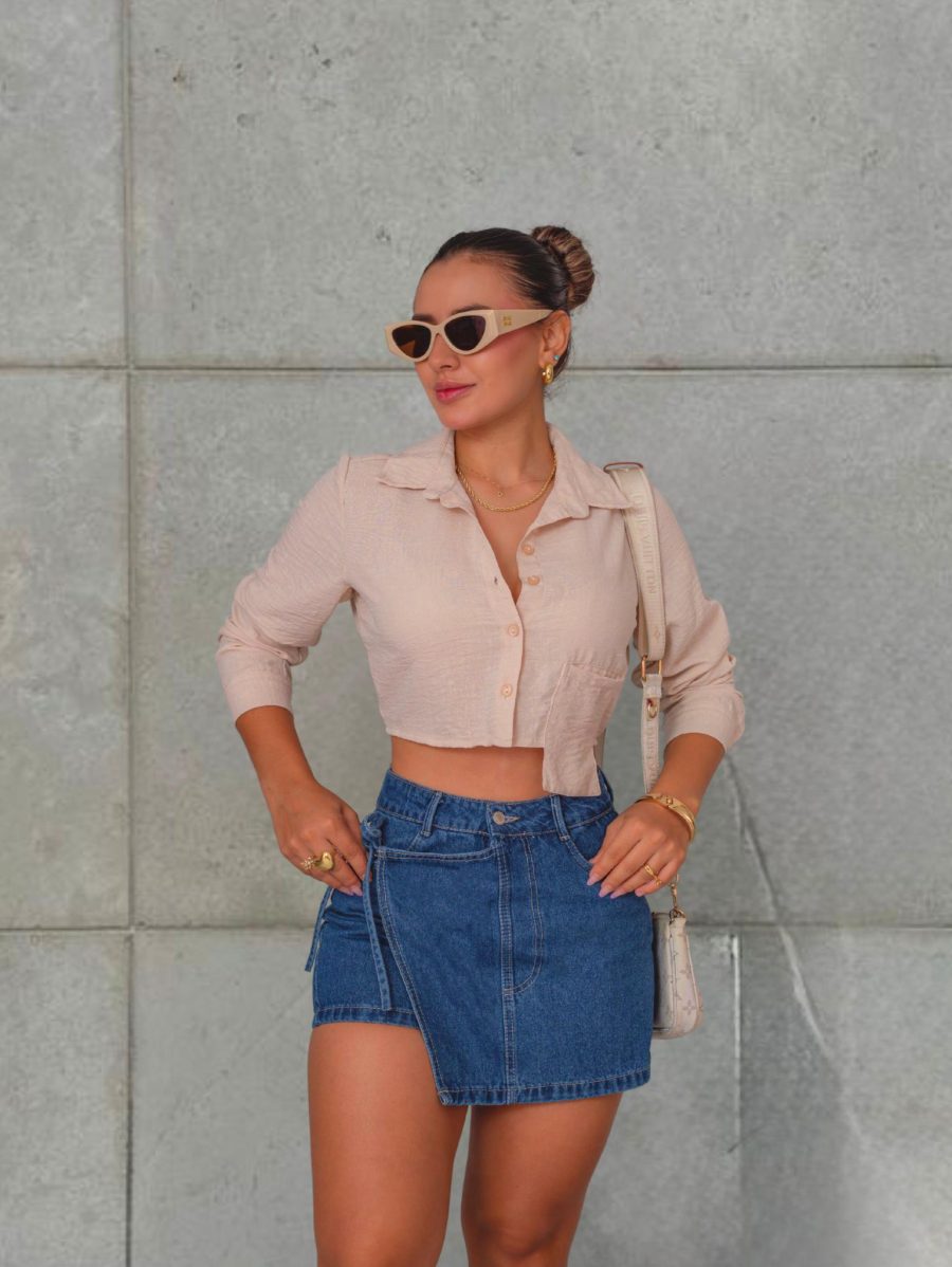 Falda Short Denim Milani (Todos Los Colores) - Imagen 7