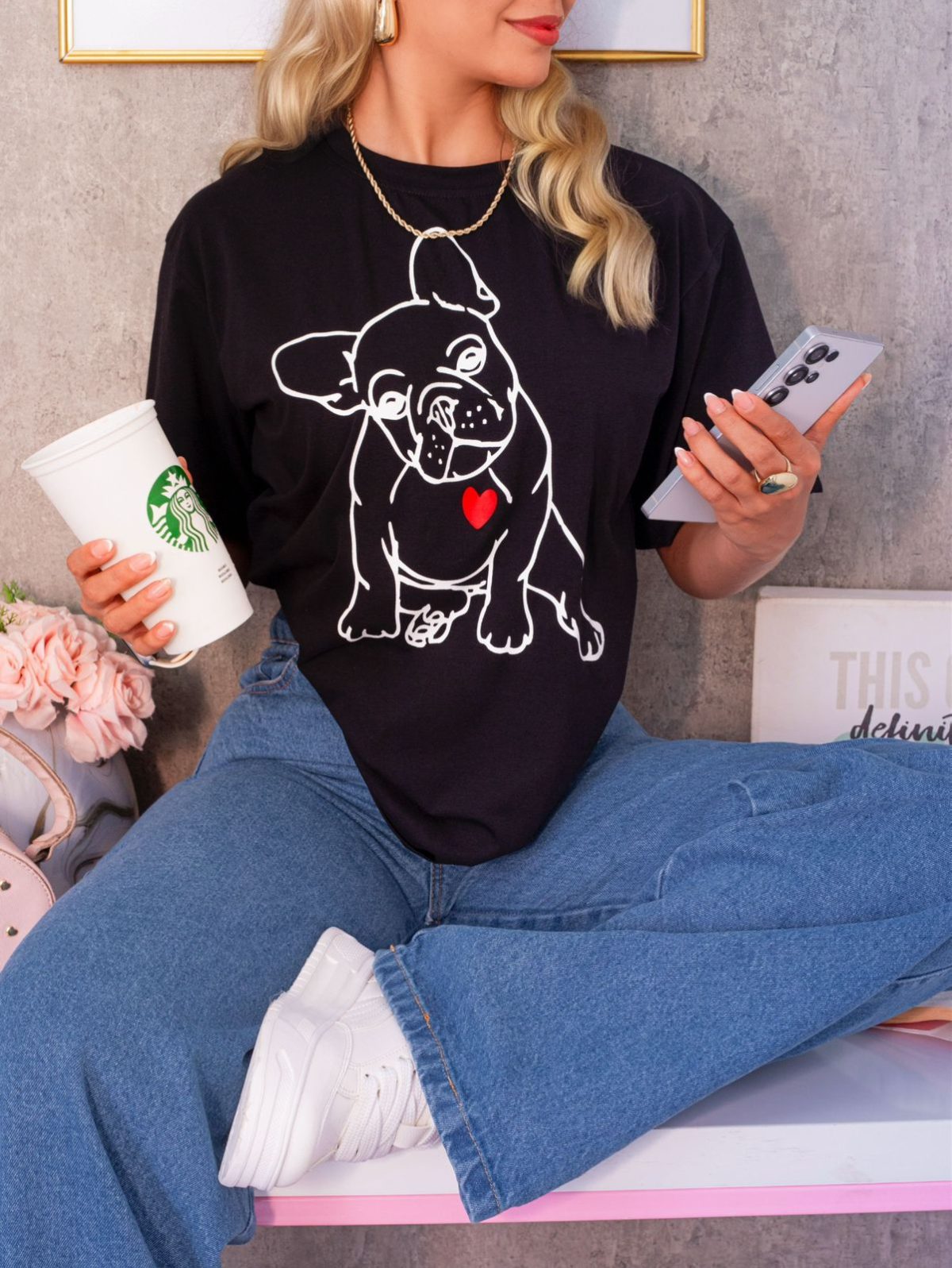 Camiseta Oversized French Dog (Todos Los Colores)